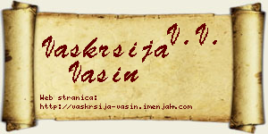 Vaskrsija Vasin vizit kartica